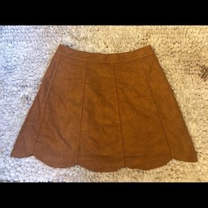 Suede skirt